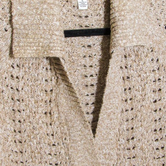 Whimsical Wanderer's Wild Dream: Merona Relaxed Cardigan (S) Rustic Beige V-neck - Picture 3 of 13